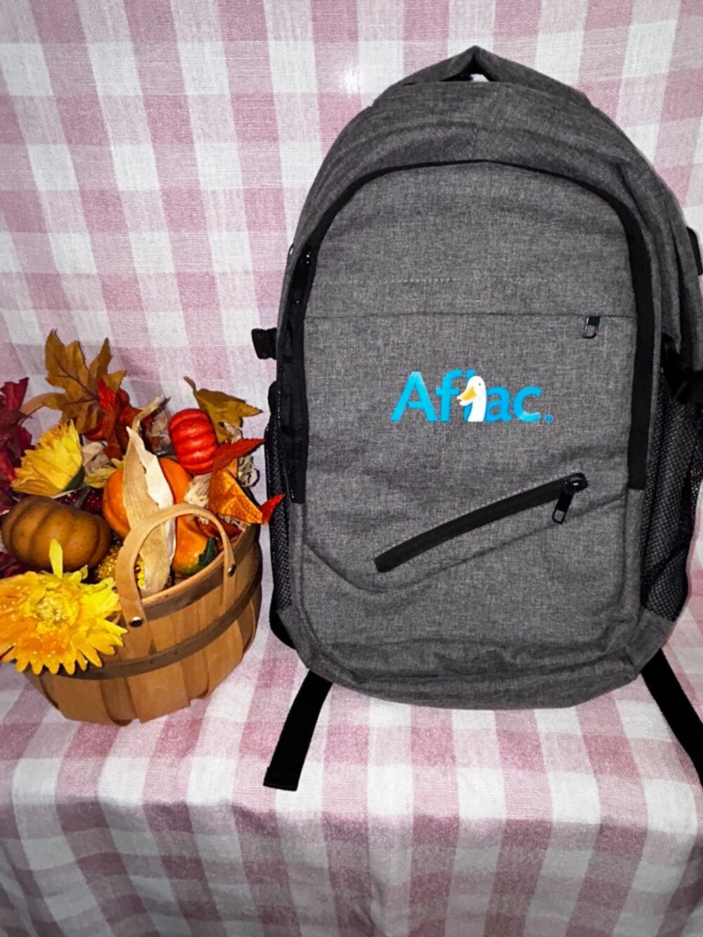 AFLAC Branded Gray Backpack – New, Never Used